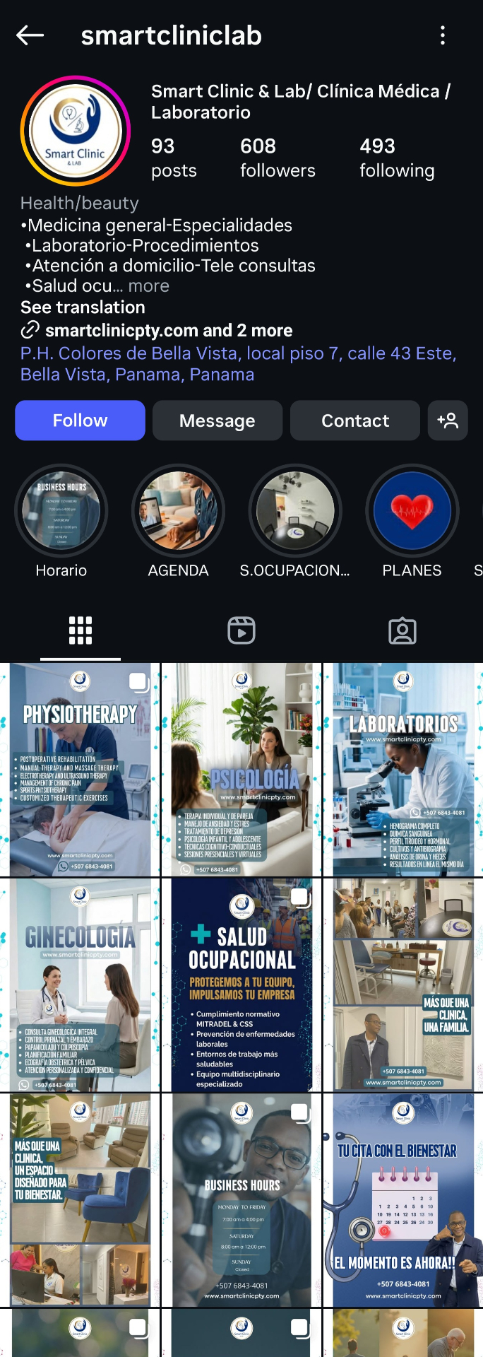 Smart Clinic & Lab Instagram profile